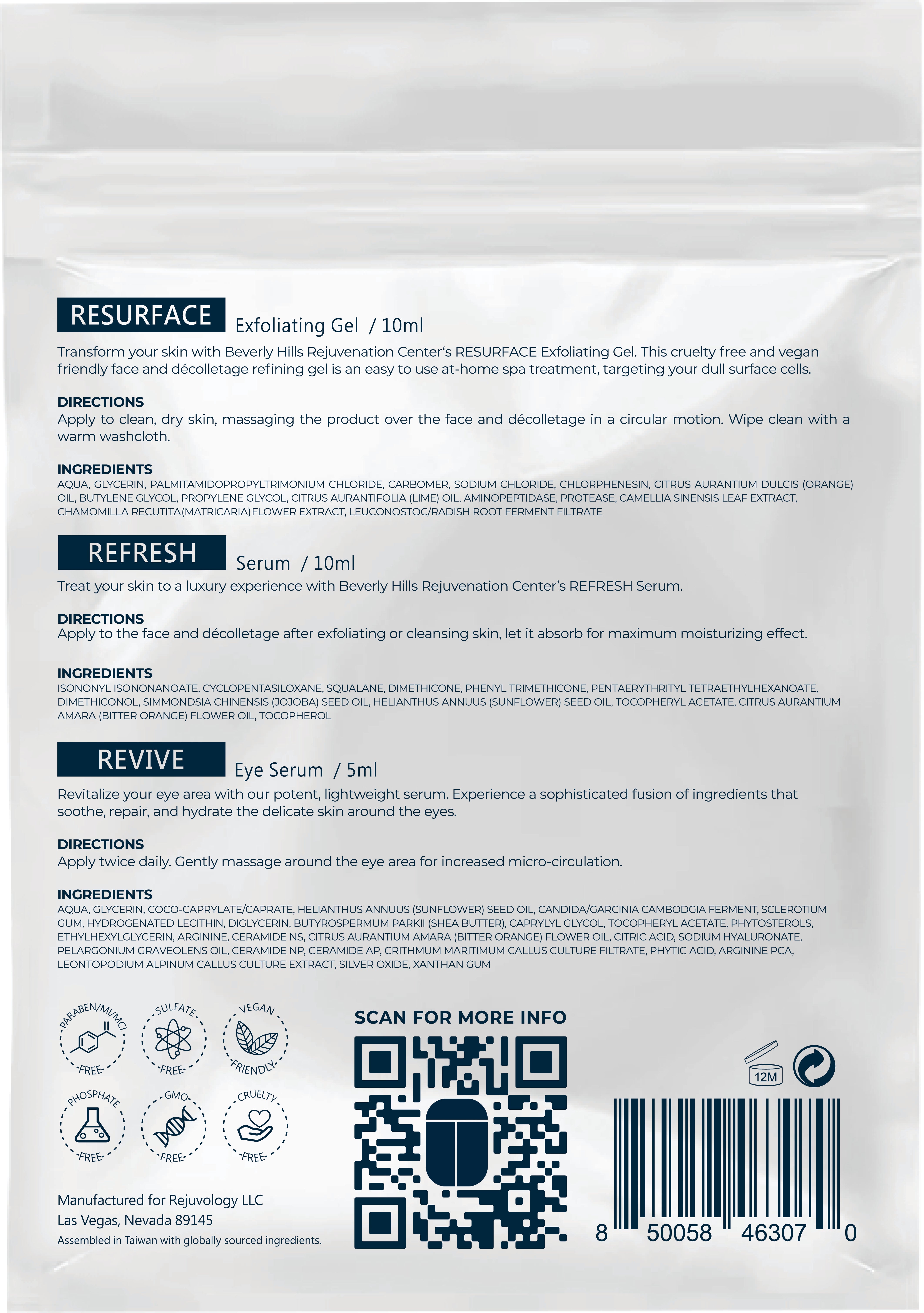 REJUVOLOGY Skincare Travel Trio